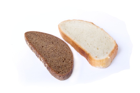 Bread on a white background