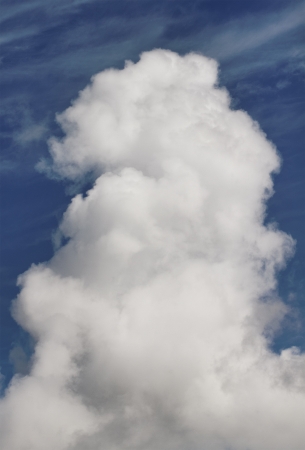 Big fluffy cloud in a blue sky 