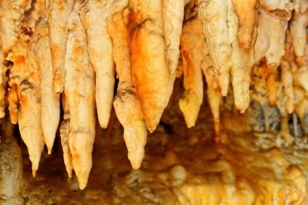 Stalactites and stalagmites forming in a Slovakia cave 