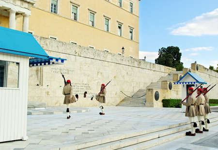 ATHENS,GREECE - OCTOBER 8  Presidential guard change on October 8, 2010 in Aathens, Greece のeditorial素材