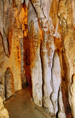 Stalactites forming in a Slovakia cave の写真素材