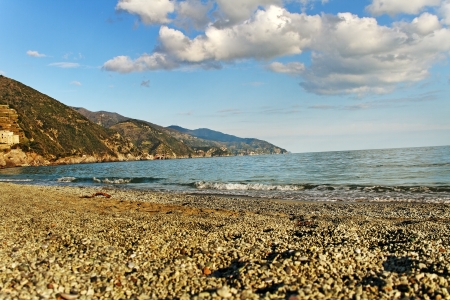 View to the town and sea, Portofino, Italy の写真素材