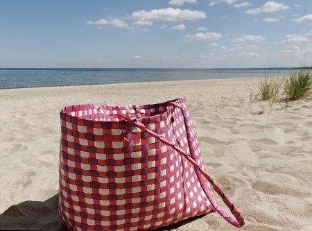 Big bag at the sea の写真素材