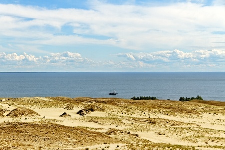 The Curonian Spit, Baltic dune.の写真素材
