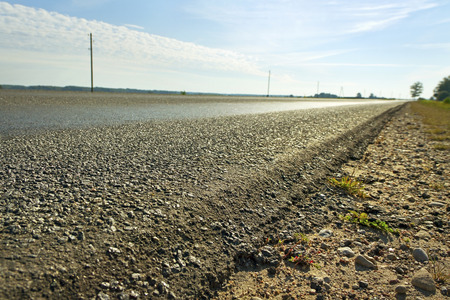 Problems on roadside, need more grants.の写真素材