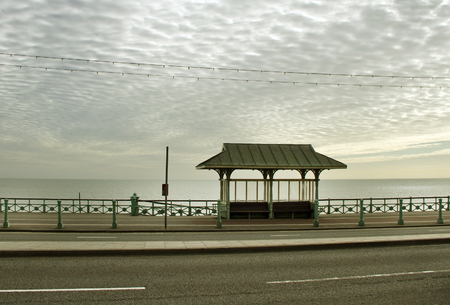 View to the sea from Brighton pier.の写真素材