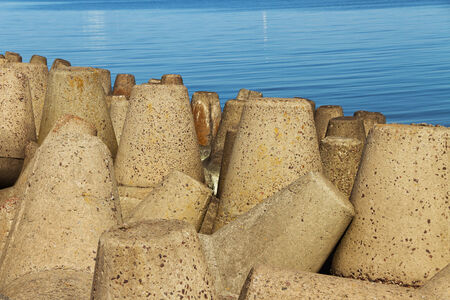 Breakwater in Venspils, sea gate.の写真素材