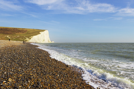 Seven sisters white cliffs south east england.