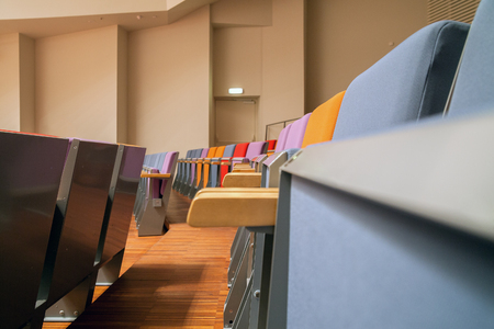 LATVIA, LIEPAJA - MAY 6: Liepaja is the third largest city in Latvia. Inside of great amber concert hall on 6 May 2017 in Liepaja.のeditorial素材