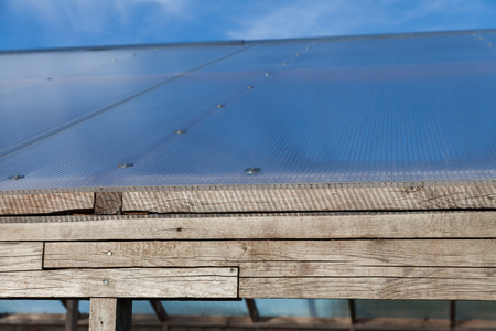 Old greenhouse in bad condition need repair.の写真素材
