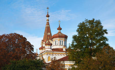 View to the small church in Liepaja.