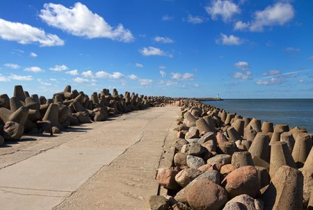 Gate of the Baltic sea in Venspils.の写真素材