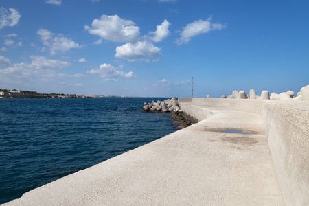 Mole in Giovinazzo city, Apulia, Italy.の写真素材