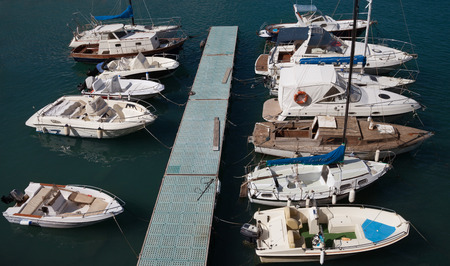 ITALY, GIOVINAZZO - OCTOBER 6: Giovinazzo is located on the Adriatic sea coast. View to the Giovinazzo sea coast in a morning on 6 October 2017, Giovinazzo, Italy.のeditorial素材