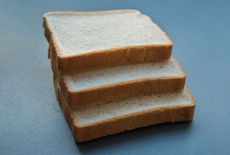 Slide of bread on the surface.