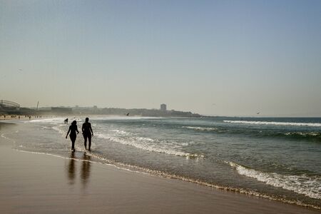 PORTUGAL, PORTO - SEPTEMBER 5: Porto is the second largest city in Portugal. View of the coastline on 5 September 2016, Porto, Portugal.の写真素材