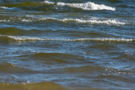 View to beautiful wavy sea.