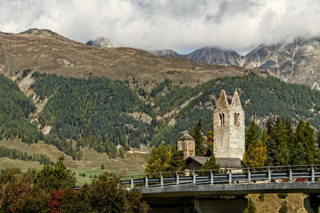 Travel to Switzerland mountains in a summer.