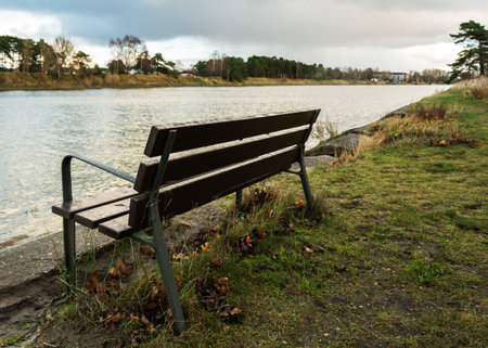 View to old bridge in Liepaja.の写真素材