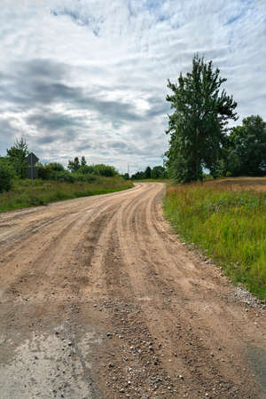 View to empty country road.の写真素材