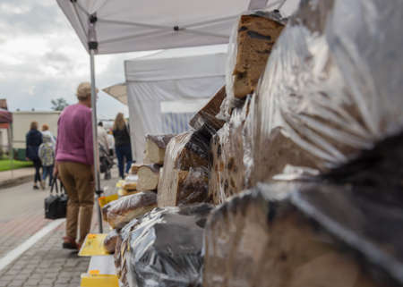Homemade breads for sell on street market.
