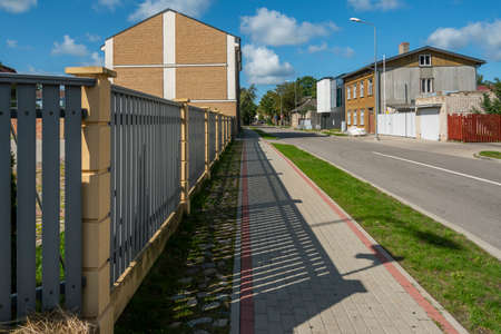 View to the road of small city.の写真素材