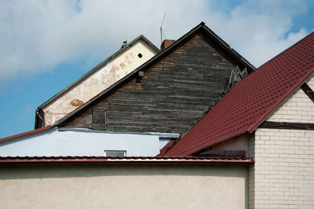 Natural roofs in small city.