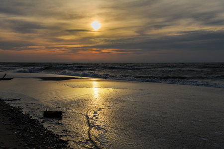 View of the Baltic Sea in the evening.の写真素材