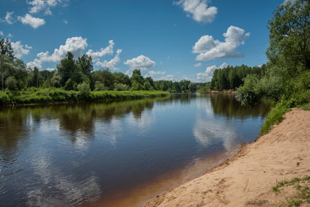 Landscape of the river Gauja in Latvia.