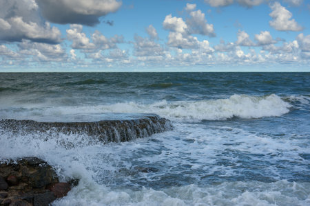 Baltic sea view with the north fortes.の写真素材