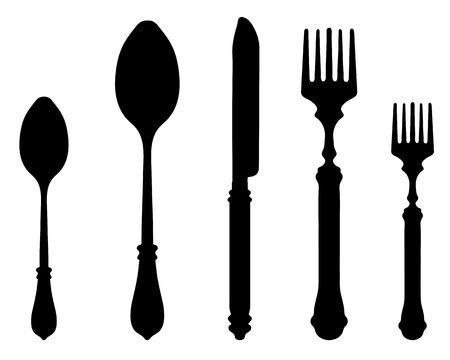 Cutlery icons, vectorのイラスト素材