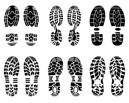 Various prints of shoe, vector Illustrationのイラスト素材