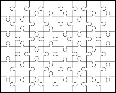 White puzzle illustrationのイラスト素材