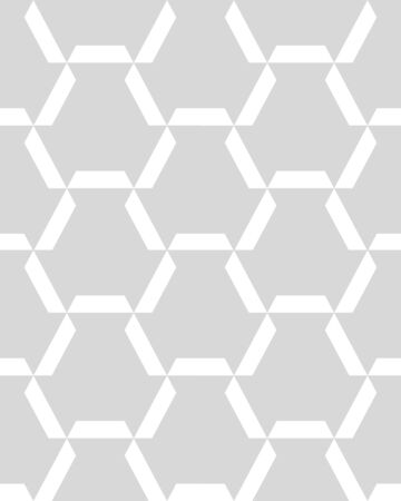 Geometric gray hexagon seamless pattern