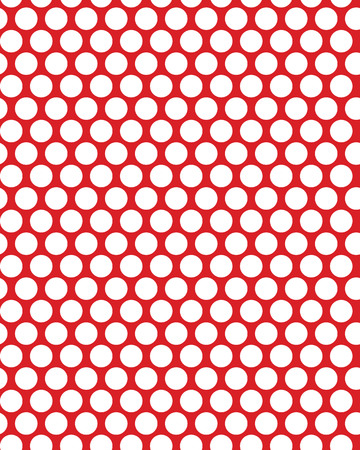 White dots on a red background, seamless vector patternのイラスト素材