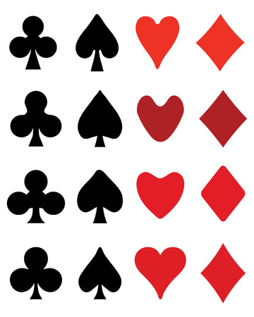 Set of playing card symbols, vectorのイラスト素材