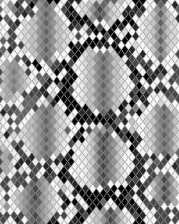 Illustration of gray skin of snake, textile patternのイラスト素材