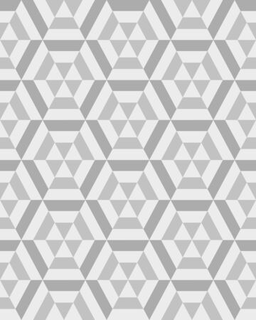 Geometric gray hexagon seamless pattern, vectorのイラスト素材