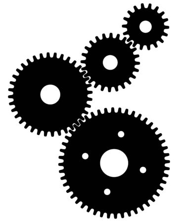 Black  gears for teamwork symbolismのイラスト素材