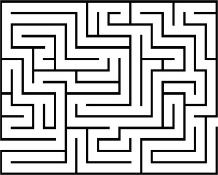 Rectangle maze isolated on white backgroundのイラスト素材