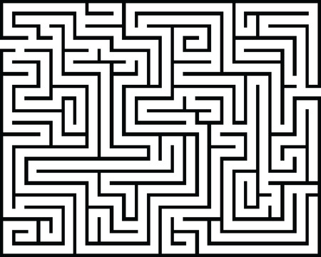 Rectangle maze isolated on white backgroundのイラスト素材
