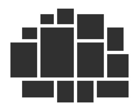 Templates collage frames on a white backgroundのイラスト素材
