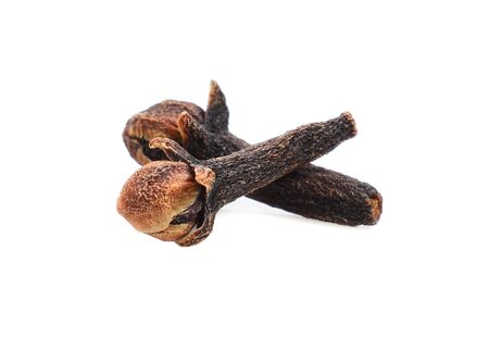 Dry clove isolated on white back ground.の写真素材