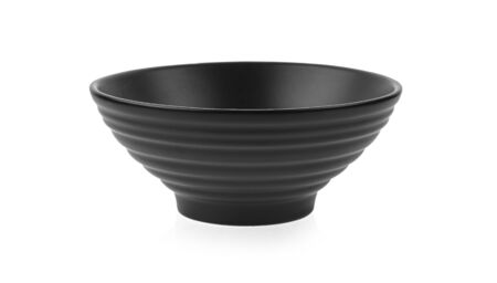 black bowl on white background.の写真素材