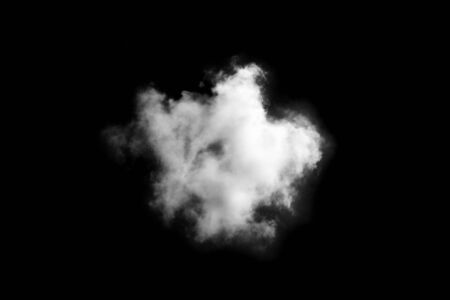 White clouds on black backgroundの写真素材