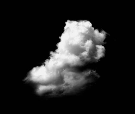 White clouds on black backgroundの写真素材