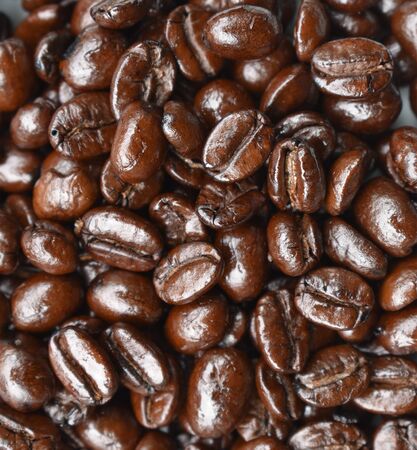 roasted coffee beans, can be used as a backgroundの写真素材