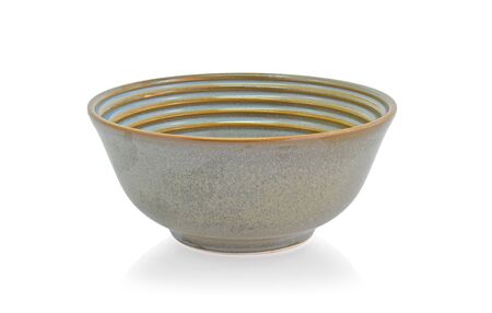 Ceramic bowl on white backgroundの写真素材