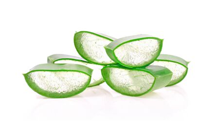 Aloe Vera on white backgroundの写真素材