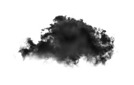 Black clouds on a white backgroundの写真素材